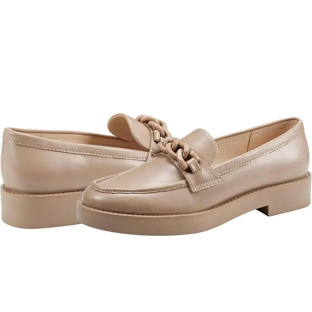 Marc Fisher Babbea Loafers Women's US 8 M Brown Round Toe Slip On Shoes RHS8925